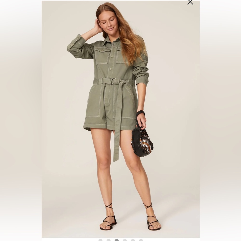 Jonathan Simkhai Olive Green Belted Jumpsuit